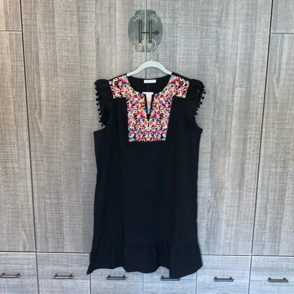 Kirundo Embroidered‎ Ruffle Mini Dress